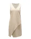 Diane Von Furstenberg Asymmetrical Dress In White Viscose In White