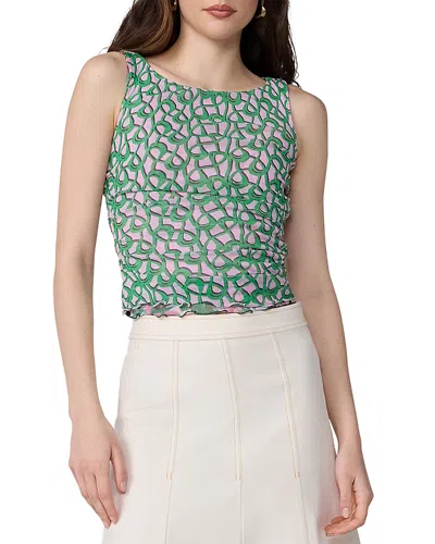 Diane Von Furstenberg Athena Reversible Top In Green