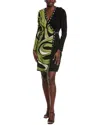 Diane Von Furstenberg Aubrey Knit Jacquard Wrap Dress In Green