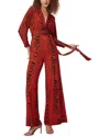 Diane Von Furstenberg Aurelia Wide-leg Deep V-neck Jumpsuit