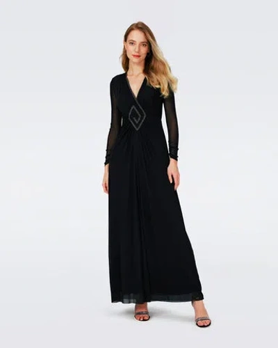 Diane Von Furstenberg Aylin Mesh Dress In Black