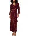Diane Von Furstenberg Babette Velvet Burnout Maxi Dress In Burgundy