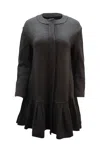 Diane Von Furstenberg Ballencya Coat Dress In Black Wool In Black