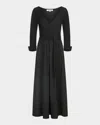 Diane Von Furstenberg Ballerina A-line Wrap Midi Dress In Black