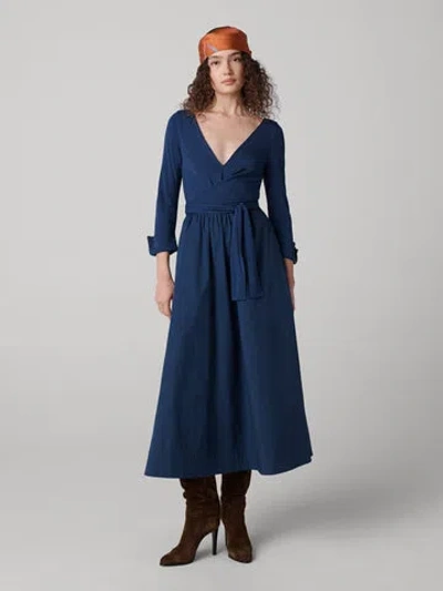 Diane Von Furstenberg Ballerina Dress In Blue