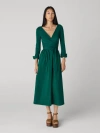 Diane Von Furstenberg Ballerina Wrap Dress In Green
