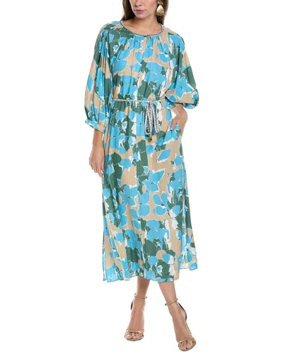 Diane Von Furstenberg Bambi Linen-blend Maxi Dress In Multi