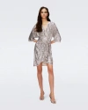 Diane Von Furstenberg Sequin-embellished Wrap Minirdess