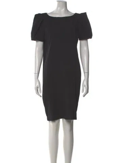 Pre-owned Diane Von Furstenberg Bateau Neckline Knee-length Dress In Gray