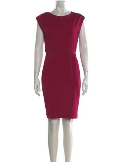 Pre-owned Diane Von Furstenberg Bateau Neckline Knee-length Dress In Pink