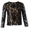 Diane Von Furstenberg Belle Lace Top In Black Rayon In Black