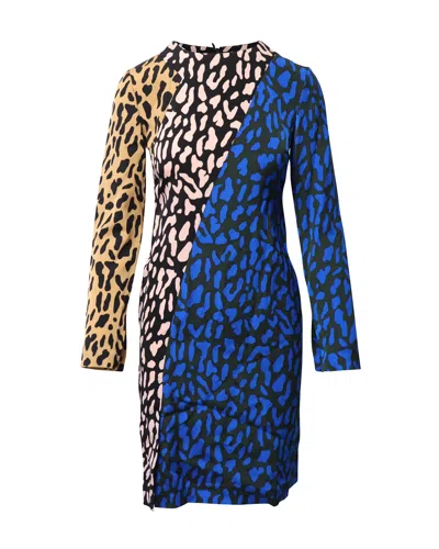 Diane Von Furstenberg Belmont Shift Dress In Multicolor Silk