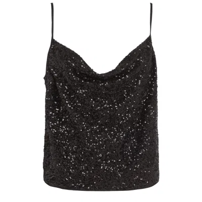 Diane Von Furstenberg Berlin Sequined Tulle Camisole In Black