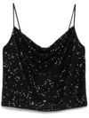 Diane Von Furstenberg Berlin Sequined Top In Black