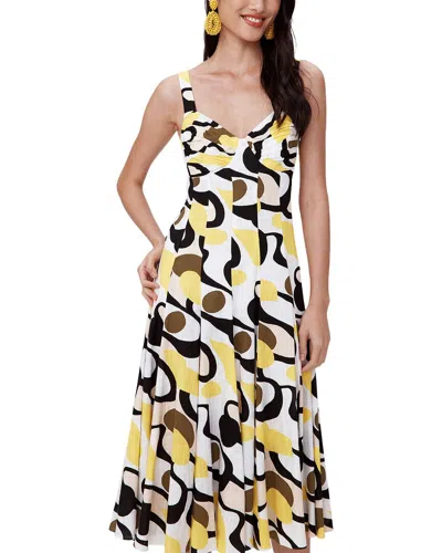 Diane Von Furstenberg Beth Linen-blend Dress In Mirage Yellow