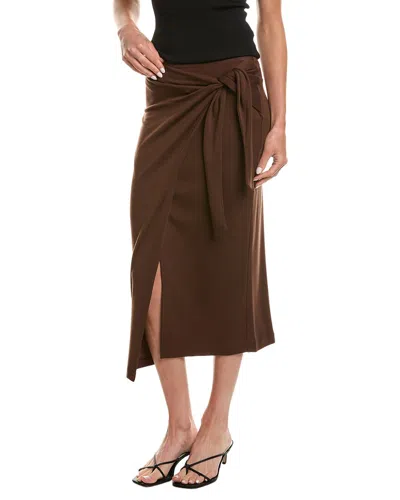 Diane Von Furstenberg Bianca Knit Wool-blend Midi Skirt In Transparent