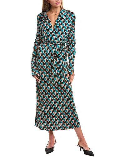 Diane Von Furstenberg Bianco Maxi Dress In Green