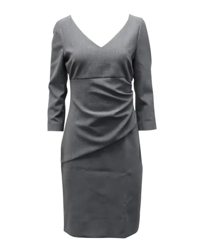 Diane Von Furstenberg Bias Ruched Pencil Dress In Gray Polyester Blend