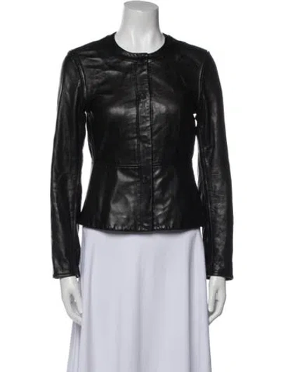 Pre-owned Diane Von Furstenberg Biker Jacket In Black