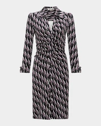 Diane Von Furstenberg Bird Weave Berlin Sheska Mini Shirtdress