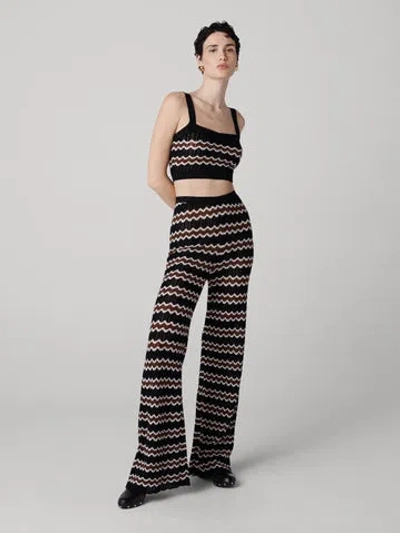 Diane Von Furstenberg Birdie Knit Pants In Black