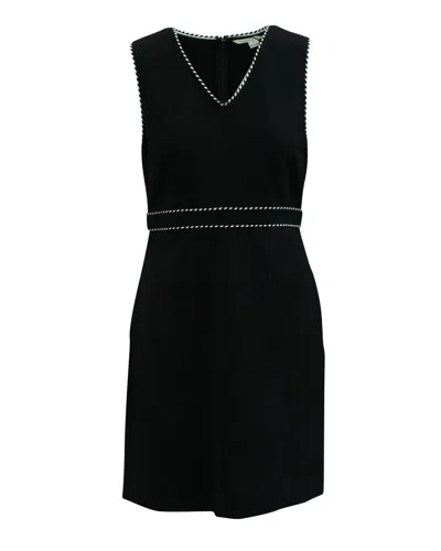 Diane Von Furstenberg Black Dress With V-neck Detail
