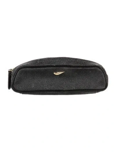 Pre-owned Diane Von Furstenberg Black Glittery Cosmetic Bag