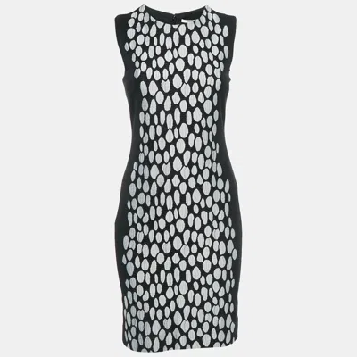 Pre-owned Diane Von Furstenberg Black Jersey Tilda Mini Dress S