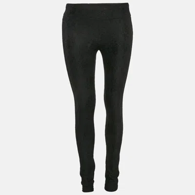 Pre-owned Diane Von Furstenberg Black Lace Skinny Pants Xs