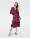 Diane Von Furstenberg Blade Printed Crepe Midi Wrap Dress