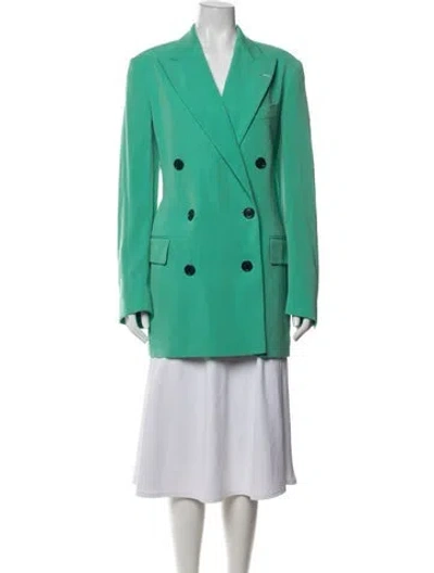 Pre-owned Diane Von Furstenberg Blazer In Green