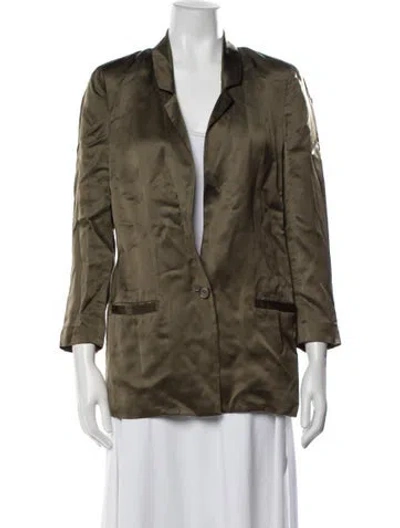 Pre-owned Diane Von Furstenberg Blazer In Green