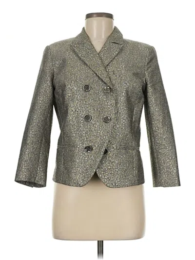 Pre-owned Diane Von Furstenberg Blazer Jacket In Gold