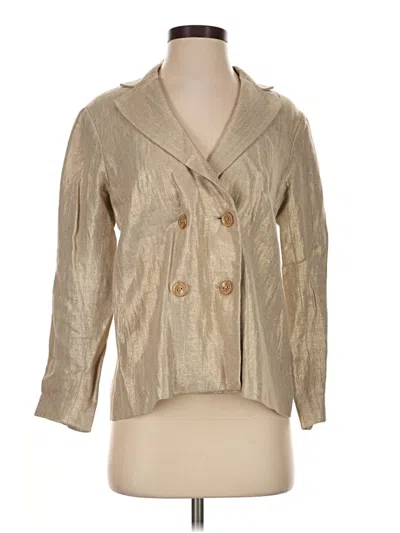 Pre-owned Diane Von Furstenberg Blazer Jacket In Gold