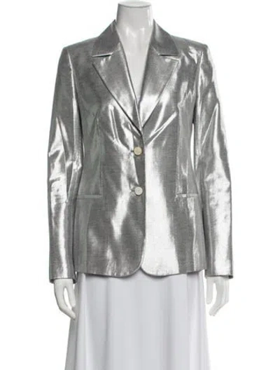Pre-owned Diane Von Furstenberg Blazer In Silver