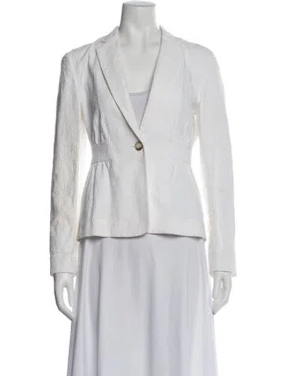 Pre-owned Diane Von Furstenberg Blazer In White