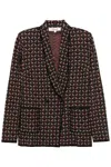 Diane Von Furstenberg Tailored Single-breasted Jacket With Geometric Pattern In Multicolor