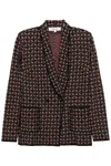Diane Von Furstenberg Tailored Single-breasted Jacket With Geometric Pattern In Multicolor