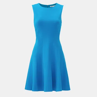 Pre-owned Diane Von Furstenberg Blue Jersey Citra Mini Dress Xl