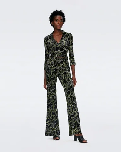 Diane Von Furstenberg Bobbie Wrap Top In Brown