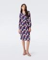 Diane Von Furstenberg Bogna Dress In Brush Tooth Multi