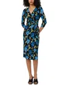 Diane Von Furstenberg Multicolor Floral Wrap Midi Dress With Elegant V-neckline