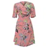 Diane Von Furstenberg Botanical Print Wrap Dress In Pink Silk In Pink