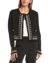 Diane Von Furstenberg Brogan Wool-blend Cardigan In Black