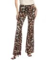 Diane Von Furstenberg Brooklyn Leopard-print Flared Jersey Trousers In Brown
