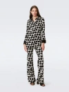 Diane Von Furstenberg Pattern Casual Pants In Brush Tooth