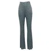 Diane Von Furstenberg Brooklyn Printed Flared Trousers In Multicolor Viscose In Blue