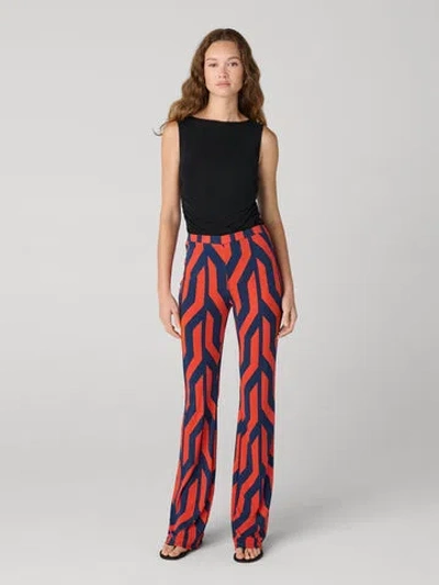 Diane Von Furstenberg Brooklyn Straight Pants In Multi