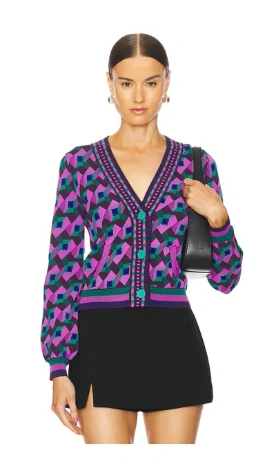 Diane Von Furstenberg Bryant Cardigan In Stage Boss Pink