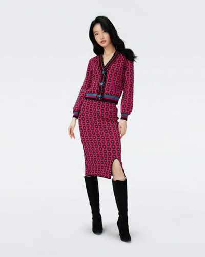Diane Von Furstenberg Bryant Knit Jacquard Cardigan